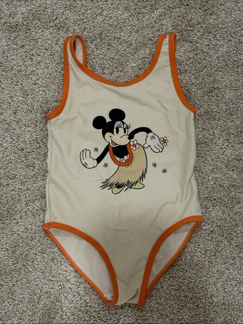 Zara Home x Disney Cream Minnie Mouse One-Piece with Orange Trim
